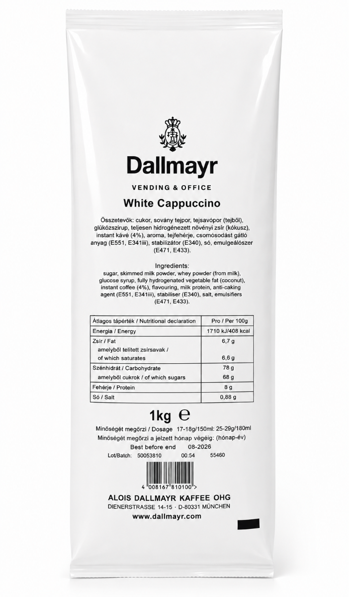 Instant kávé Fehér Krémcappuccino 1kg (10db/krt)